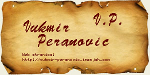 Vukmir Peranović vizit kartica